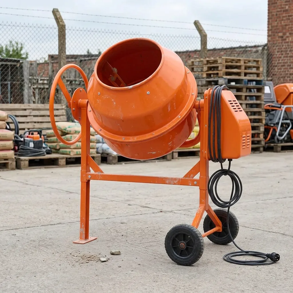 Cement mixer on a construction site