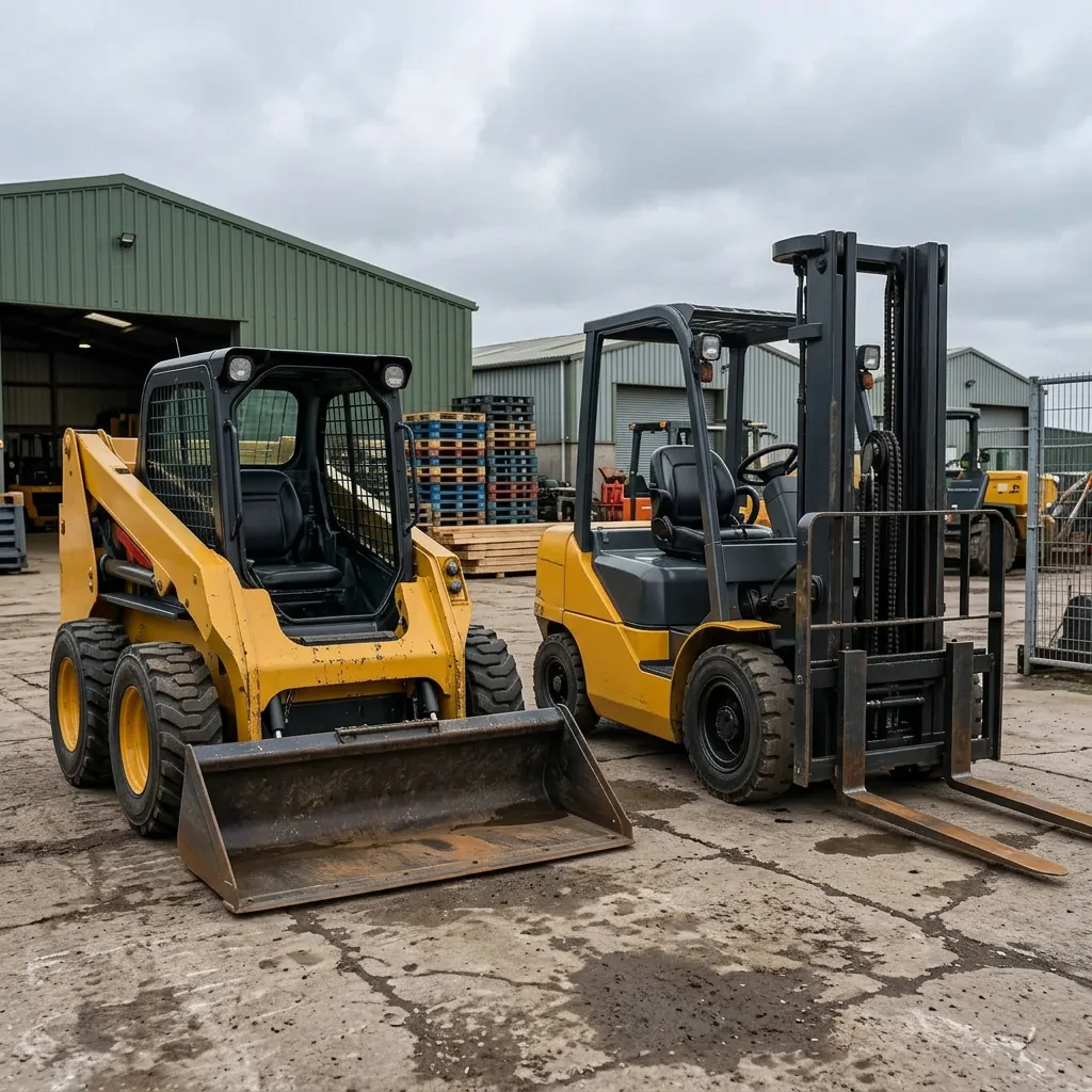 Heavy plant machinery on an industrial site